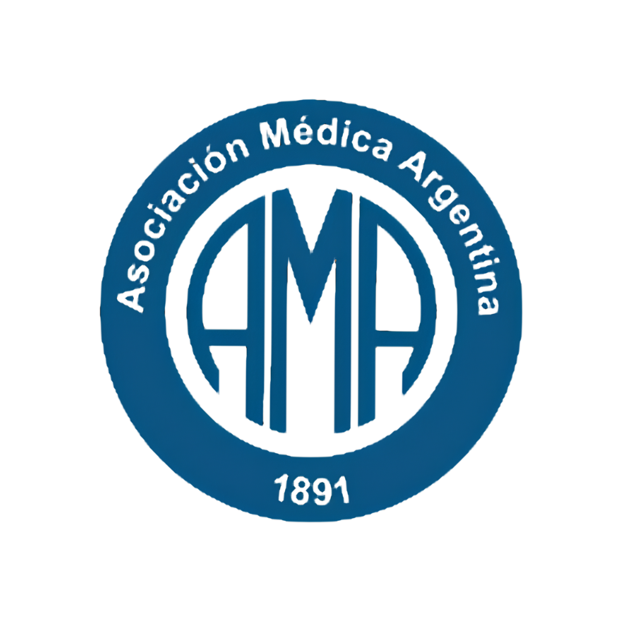 Logo de la Asociación Médica Argentina (AMA), institución científica fundada en 1891 dedicada a la formación médica continua, la investigación y el desarrollo de la medicina en Argentina.