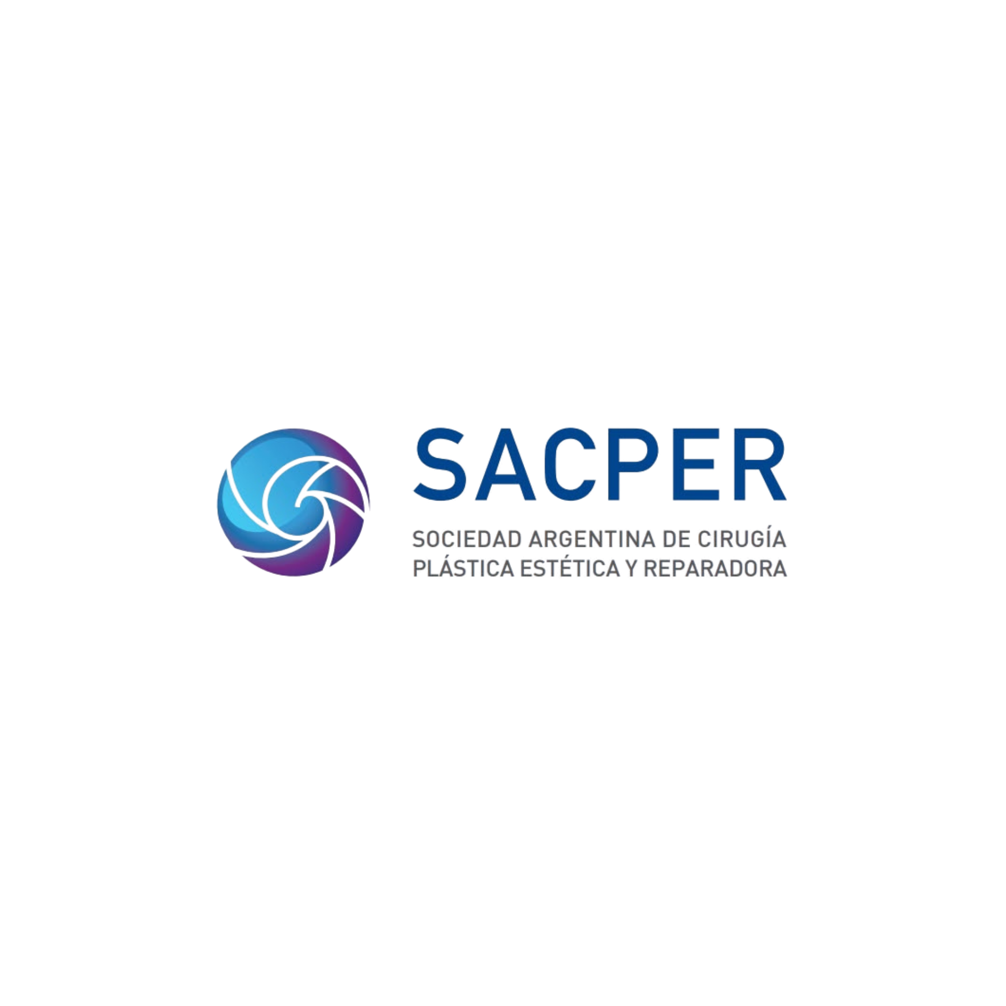 Logo oficial de SACPER (Sociedad Argentina de Cirugía Plástica Estética y Reparadora), institución que reúne a especialistas en cirugía plástica, estética y reconstructiva en Argentina.
